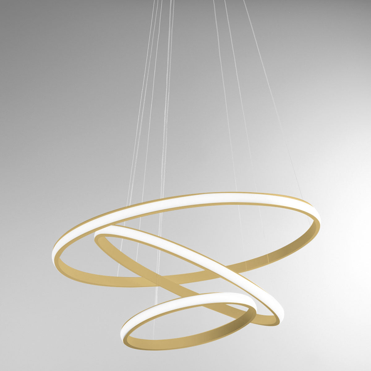 GEALUCE Montatura in alluminio satinato bianco-oro-titanio. Diffusore in silicone bianco opale. LED IOLE S/3 GEALUCE Montatura in alluminio satinato bianco-oro-titanio. Diffusore in silicone bianco opale. LED IOLE S/3